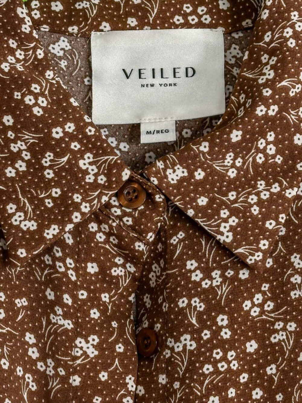 Veiled Collection Brown Floral Button Down Maxi Shirt Dress  - Limited Edition - Picture 7 of 14